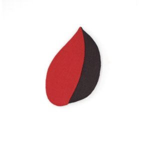 Broche Folia - Rouge vermillon & brun