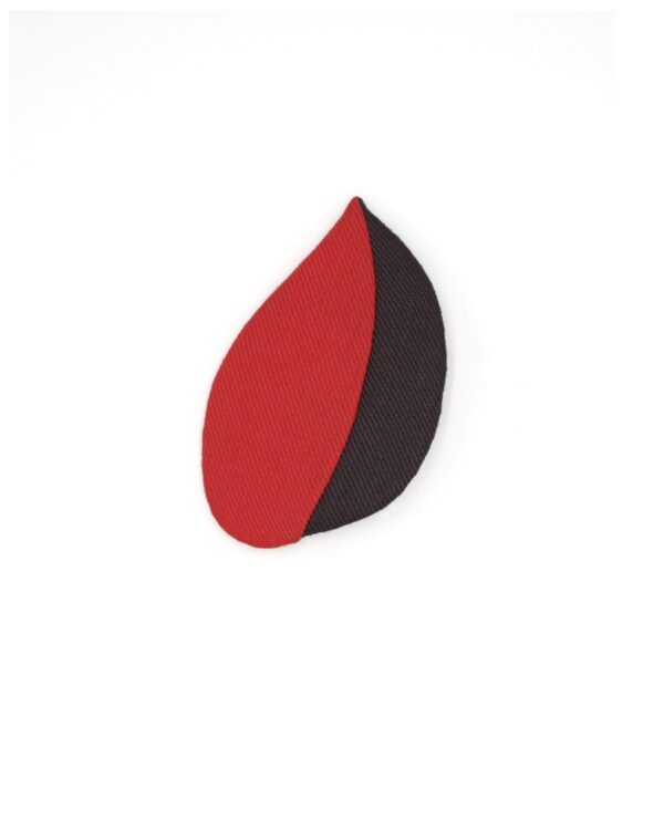Broche Folia - Rouge vermillon & brun