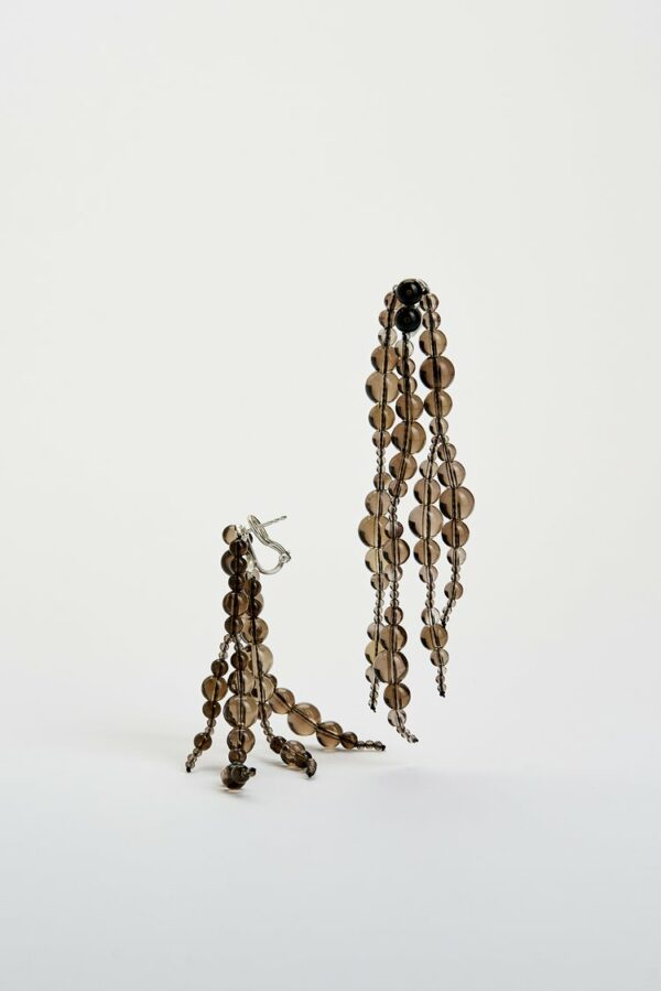 Boucles d'oreilles Smoky Glyzinia – Image 2