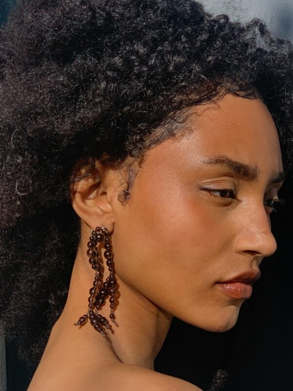 Boucles d'oreilles Smoky Glyzinia
