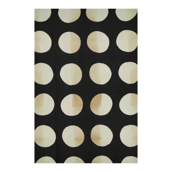 Foulard Nocturne Noir et Beige – Image 2