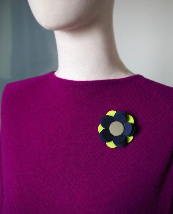 Broche Rosa Rosam - Bleu & vert anis – Image 3