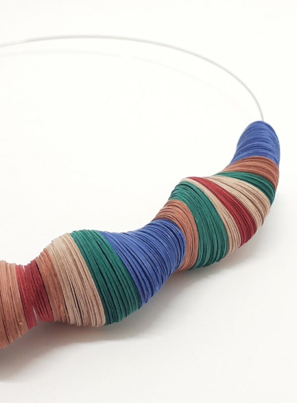 Pendentif Twist - bleu, vert & terracotta – Image 2