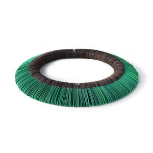 Collier Pétales - Vert émeraude et brun