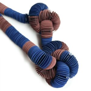 Sautoir Knots - Bleu & terracotta