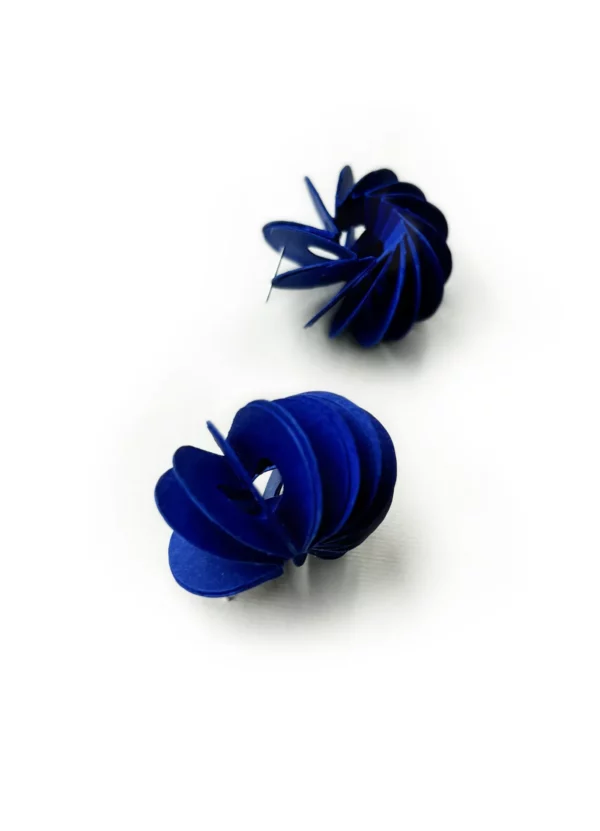 Boucles d'oreilles Coquillage - bleu électrique – Image 3