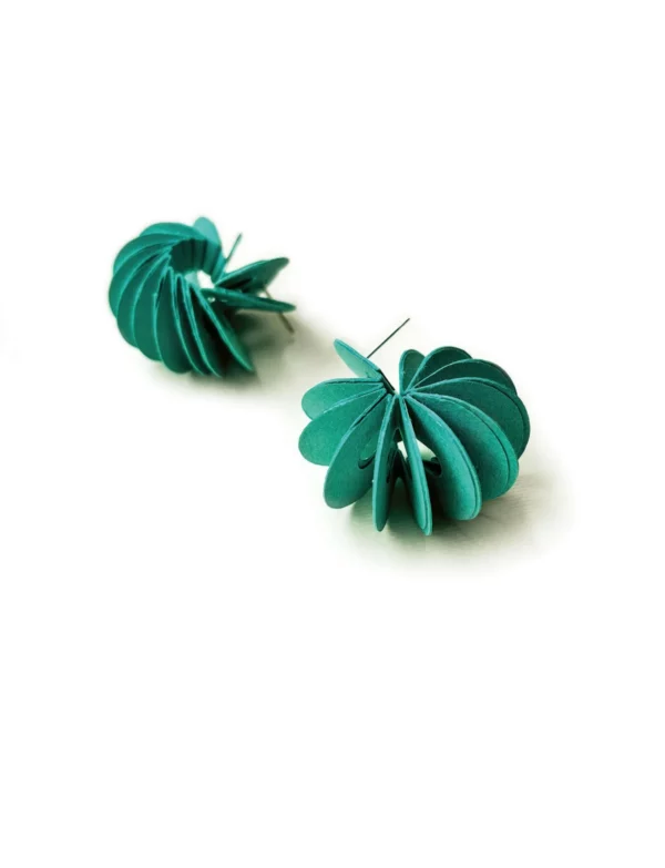 Boucles d'oreilles Coquillage - turquoise – Image 2