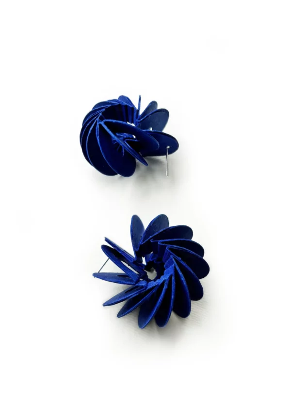 Boucles d'oreilles Coquillage - bleu électrique – Image 2