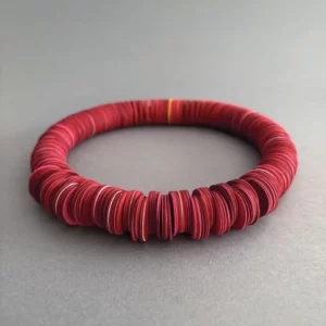 Collier Circle Melange - rouge