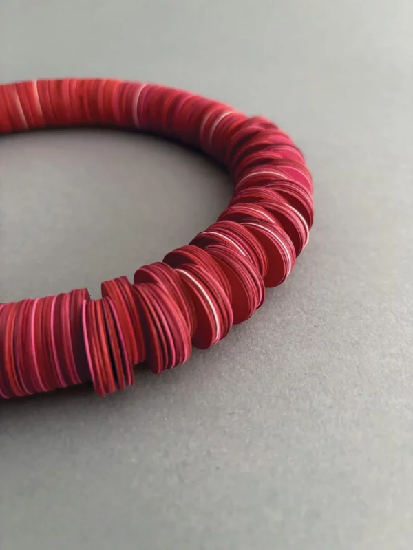 Collier Circle Melange - rouge – Image 5