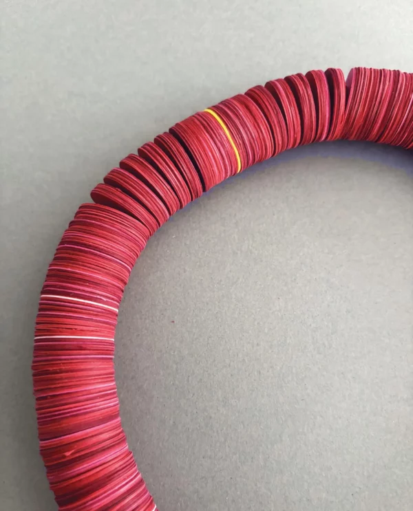 Collier Circle Melange - rouge – Image 6