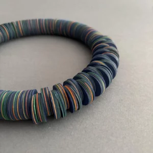Collier Circle Melange - bleu
