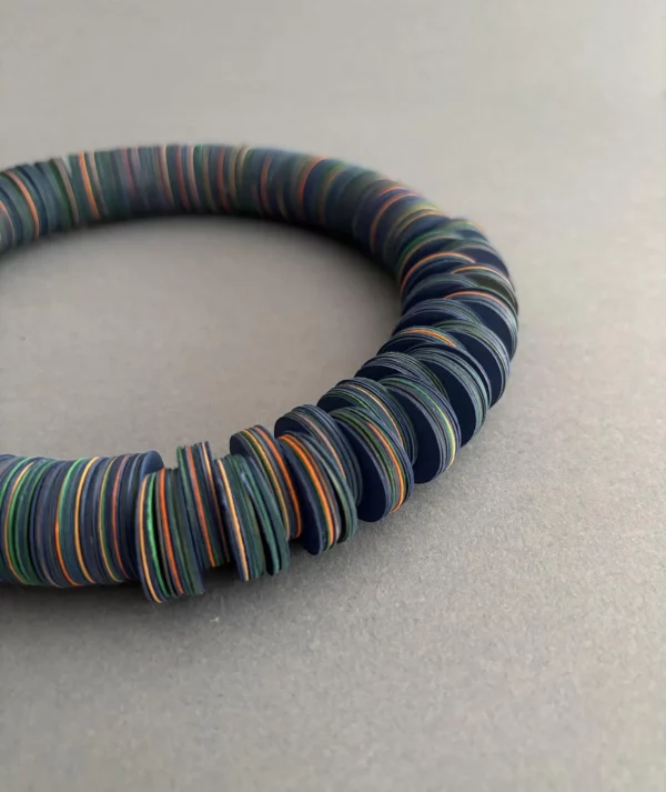 Collier Circle Melange - bleu