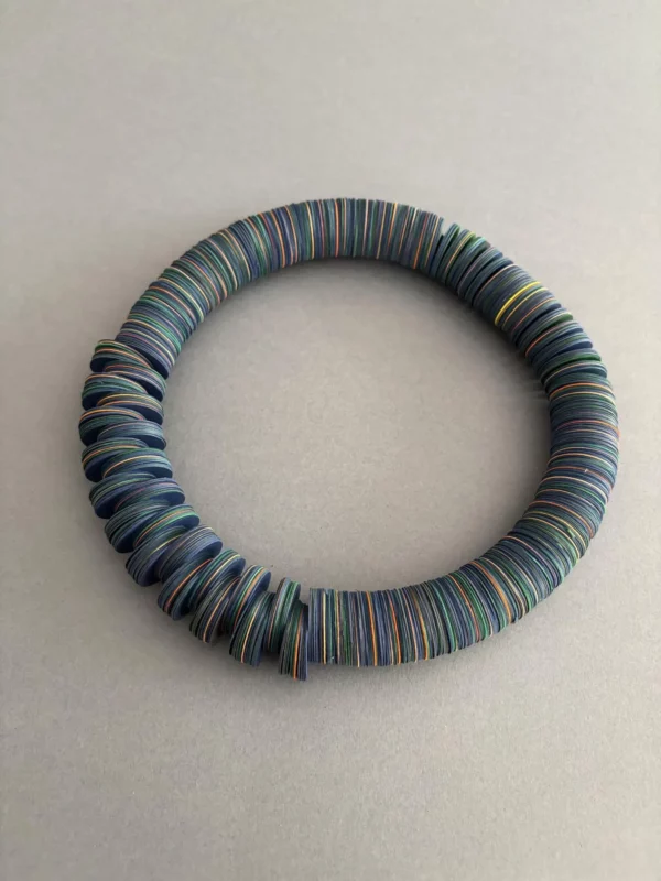 Collier Circle Melange - bleu – Image 6
