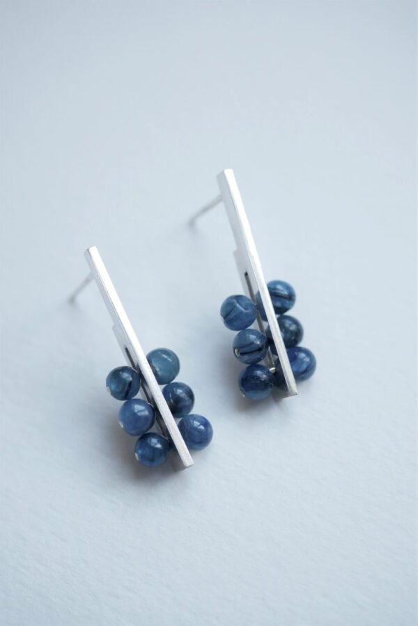 Boucles d'oreilles Médiane - cyanite