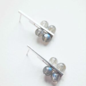 Boucles d'oreilles Médiane - labradorite