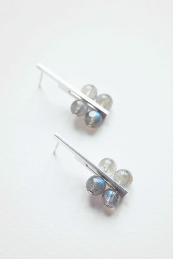 Boucles d'oreilles Médiane - labradorite