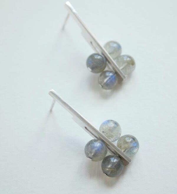 Boucles d'oreilles Médiane - labradorite – Image 2