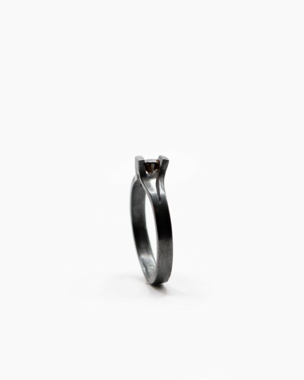 Bague Tear - Diamant noir