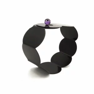 Bracelet Noir avec améthyste