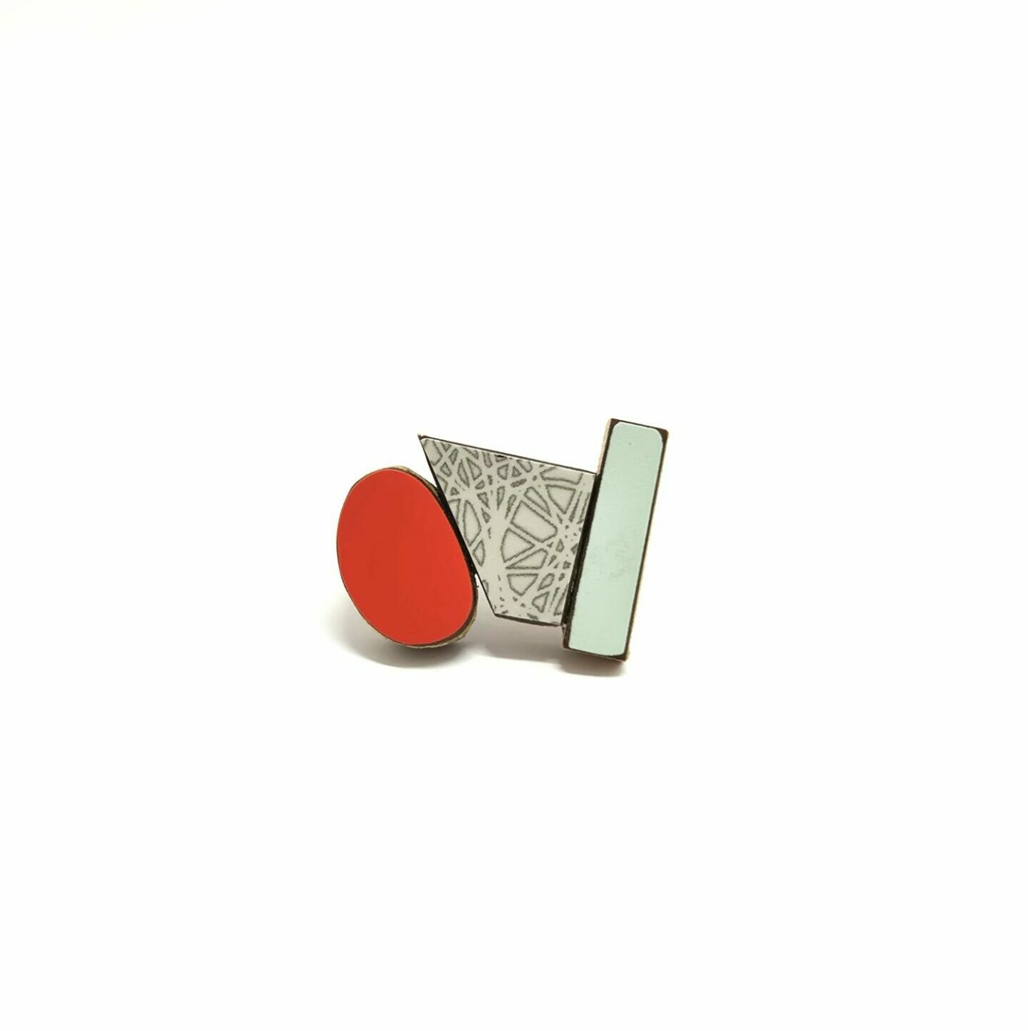 Broche Koloro Gemo Bleu + Gris + Rouge