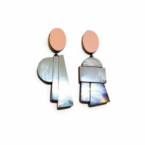 Boucles d'oreilles Koloro Gemo Rose & Argent