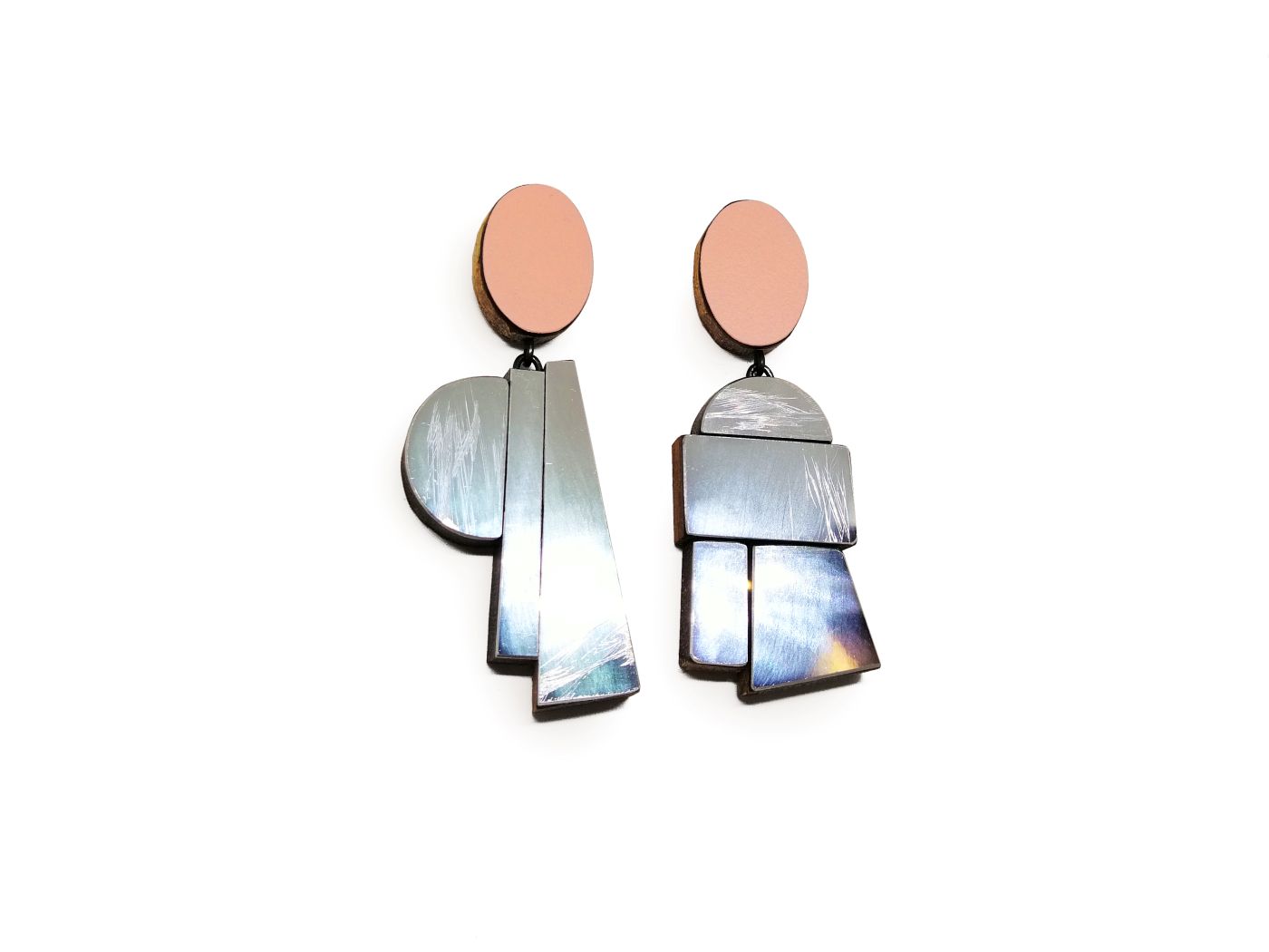 Boucles d'oreilles Koloro Gemo Rose & Argent