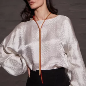 Collier "Straightened" - Rouge & Or