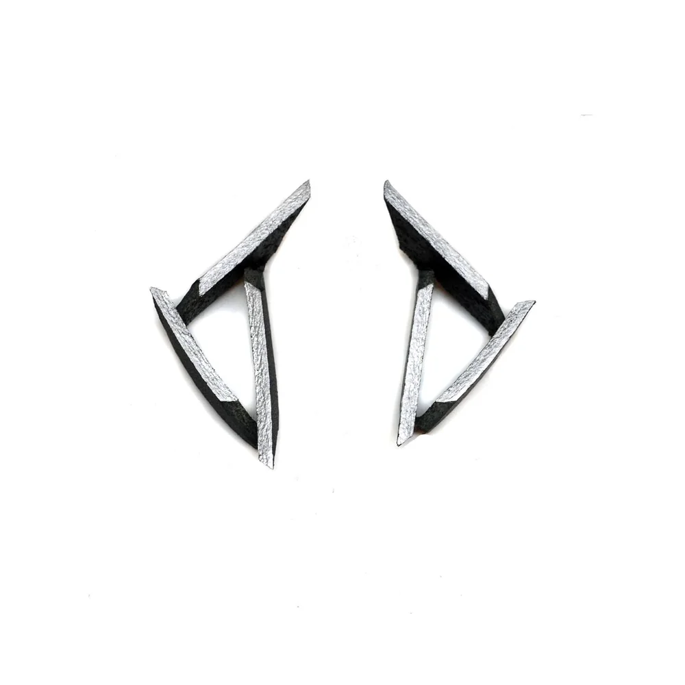Boucles d'oreilles Triangle - Argent – Image 2