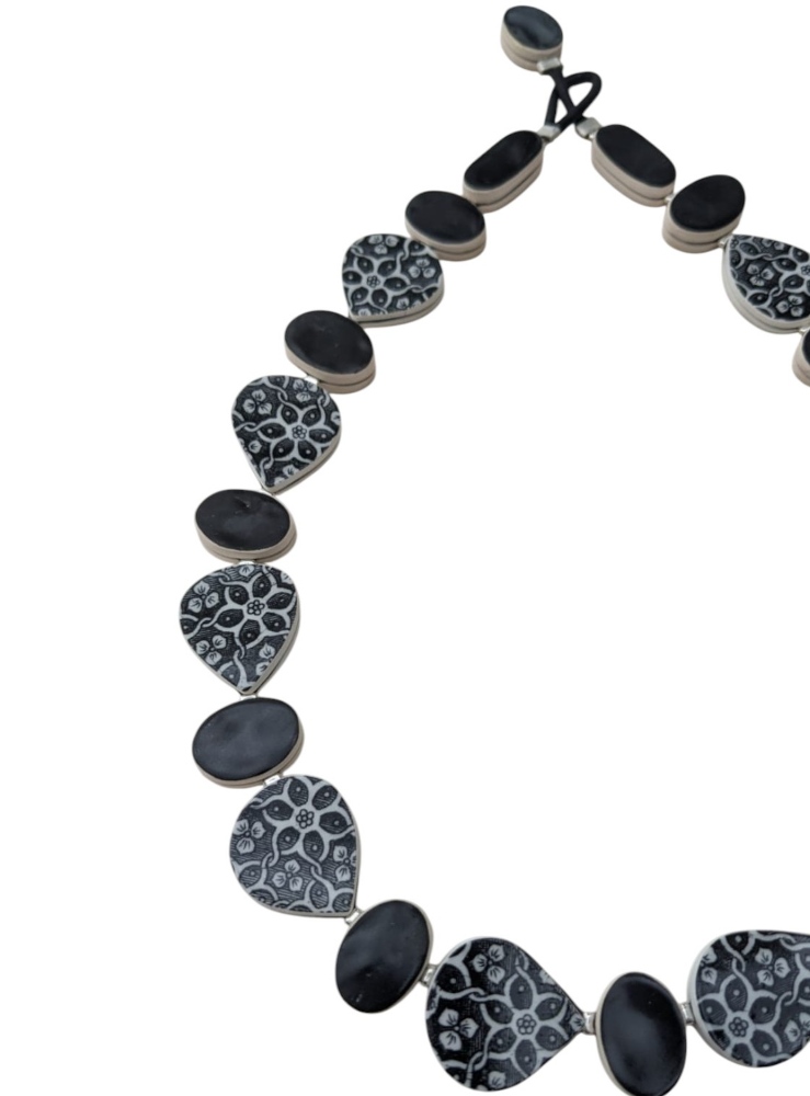 Collier Gouttes - Noir & blanc – Image 2
