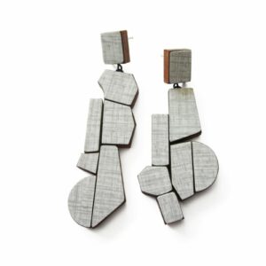 Boucles d'oreilles Formica gris