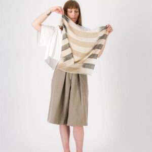 Bandana Cachemire Flux - beige & noir