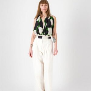 Étole en soie Tommette - vert & noir