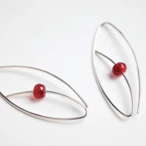 Boucles d'oreilles Cléo - cornaline
