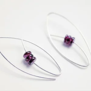 Boucles d'oreilles Cléo - 3 grenats