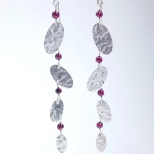 Boucles d'oreilles Flâneuses - grenats