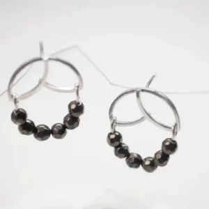 Boucles d'oreilles Yuna - hématite