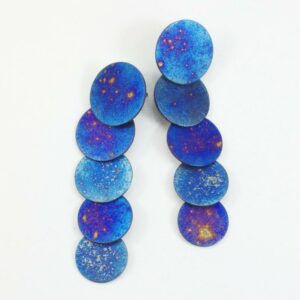 Boucles d'oreilles Dots Longues - Bleu