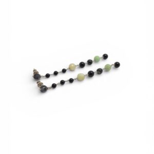 Boucles d'oreilles - noir & vert