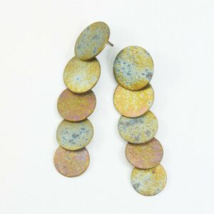 Boucles d'oreilles Dots Longues - Jaune