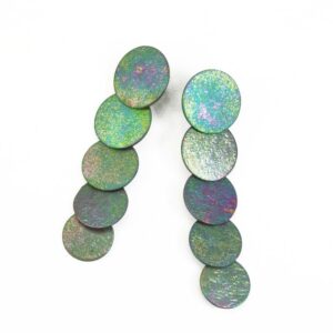 Boucles d'oreilles Dots Longues - Vert