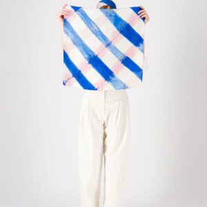 Bandana Pique-nique - bleu & rose