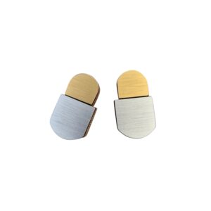 Boucles d'oreilles bicolores - doré & argenté