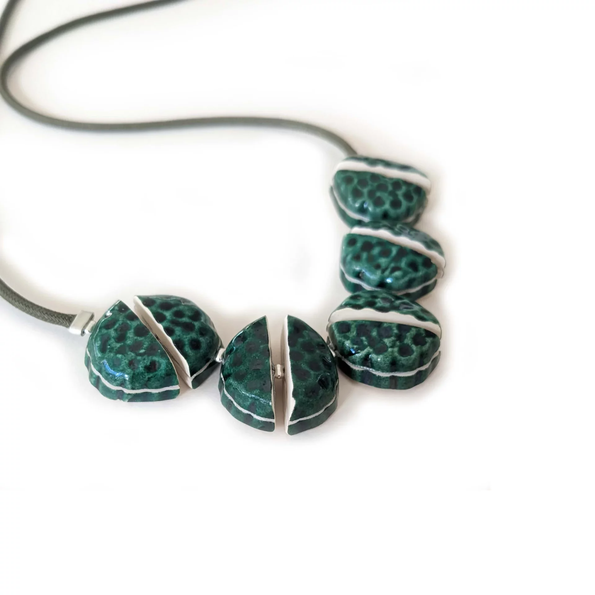Collier Boules vertes – Image 2