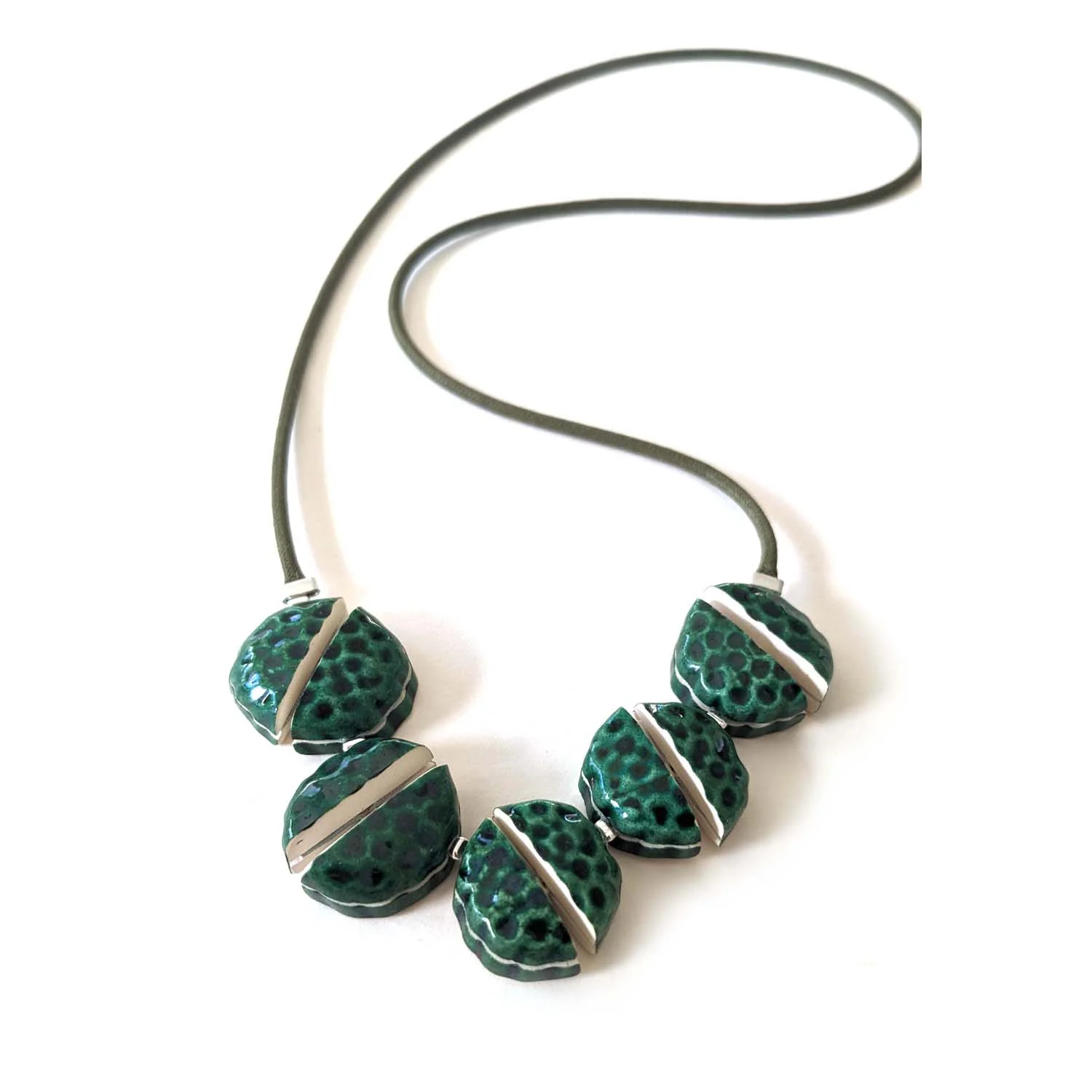 Collier Boules vertes
