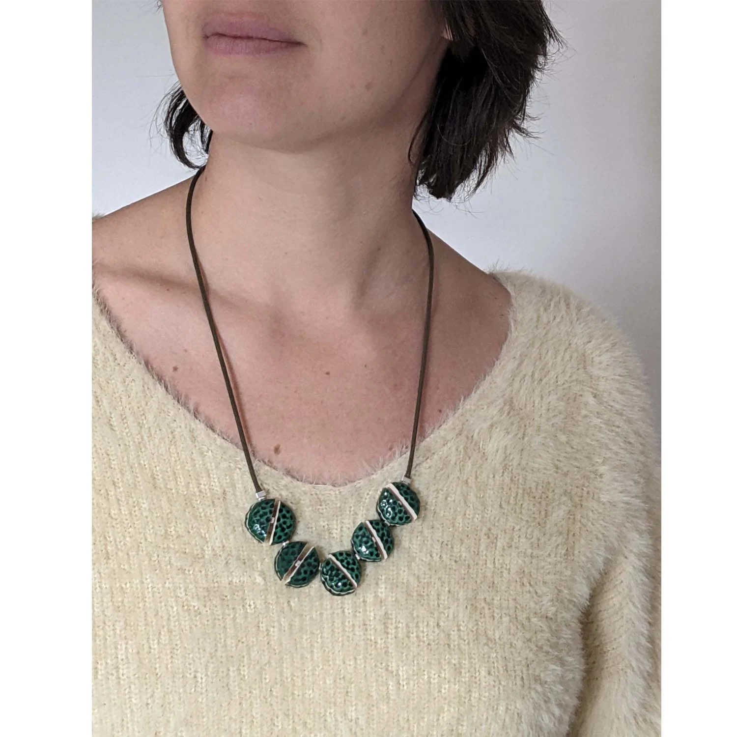 Collier Boules vertes – Image 3