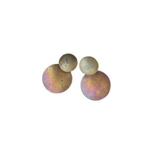 Boucles d'oreilles Double Dots - Vert jaune rose pourpre