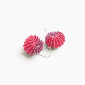 Boucles d'oreilles "Hybrid Big" - violet & framboise