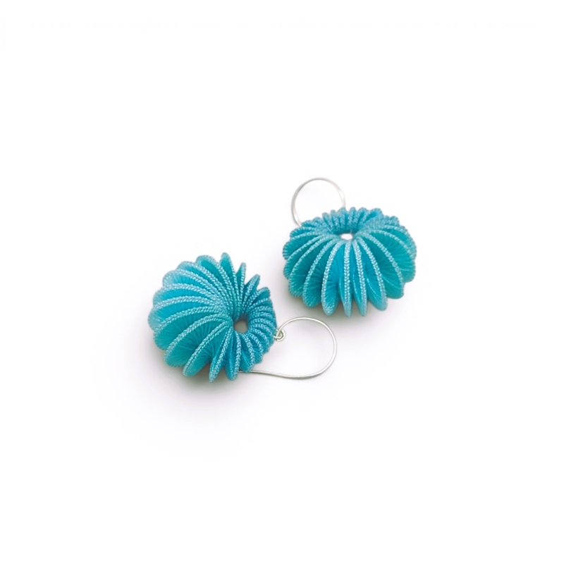 Boucles d'oreilles "Hybrid Big" - turquoise