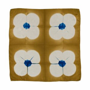 Bandana Trèfle - bronze & bleu